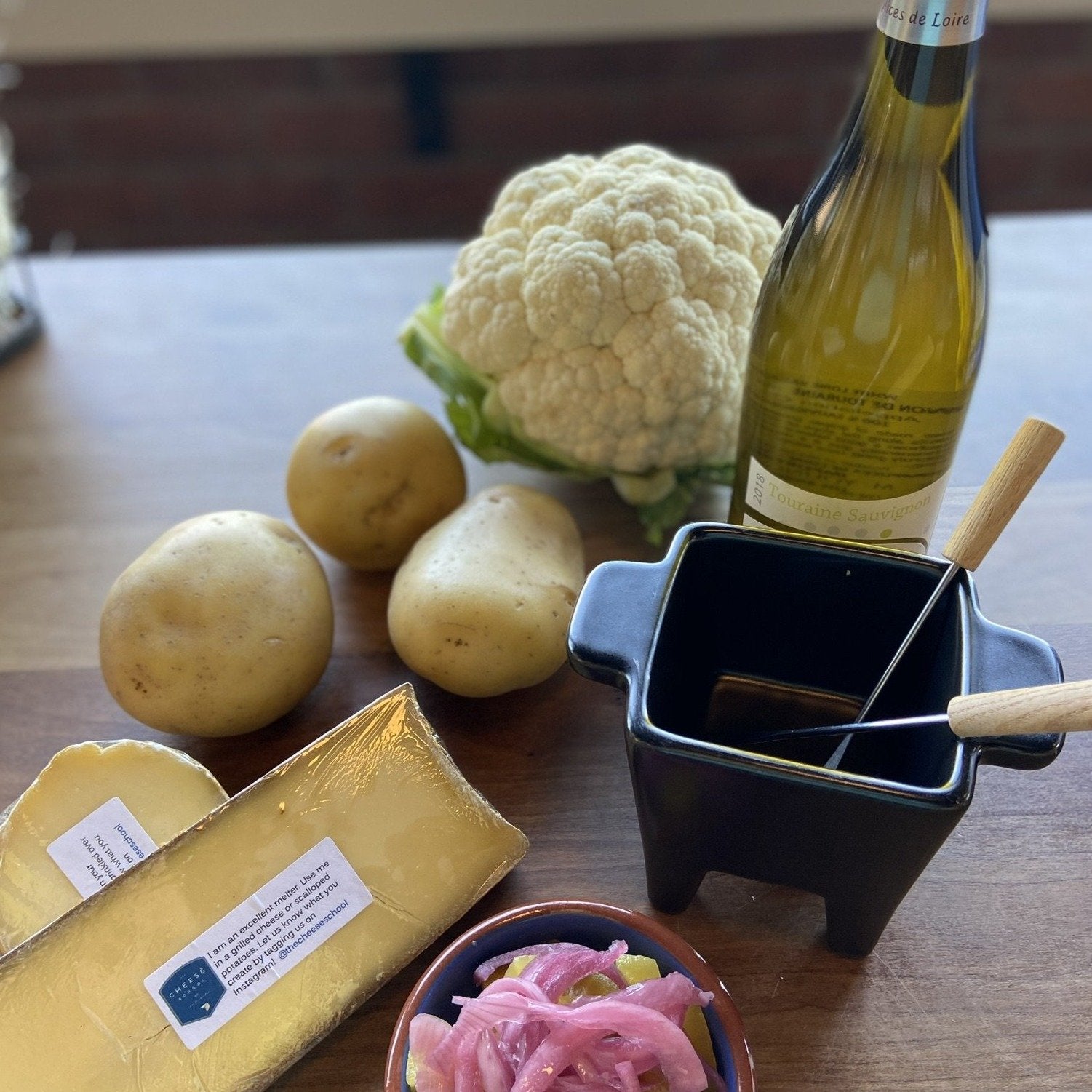 Dippers: New potatoes, cornichon and rosemary ham